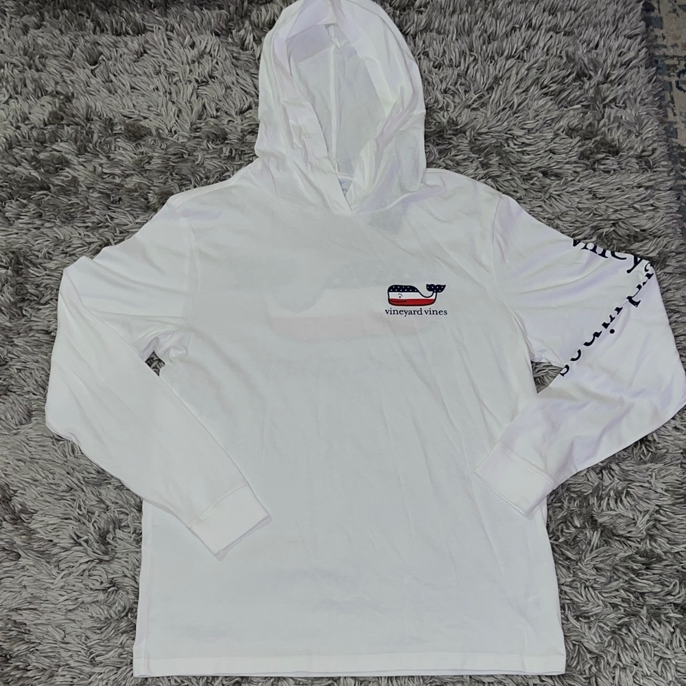 Vineyard Vines White Hoodie with Logo